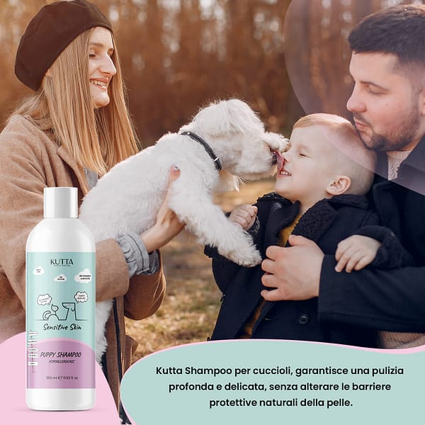 Shampoo per cuccioli di cane con pelle sensibile e delicata. 350 ml. - immagine 3